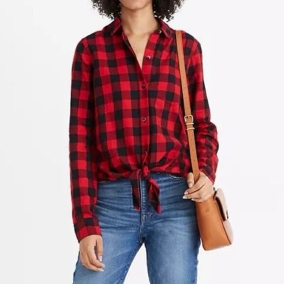 Madewell Buffalo Plaid Americana Academia Gorpcore Cabincore Western Top S - Picture 2 of 7